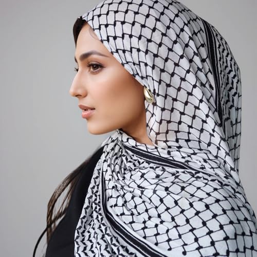 Fashion Keffiyeh – Polyester Head Neck Scarf – Arab Shawl Scarf for Women Girls – Palestine Style and Flag2