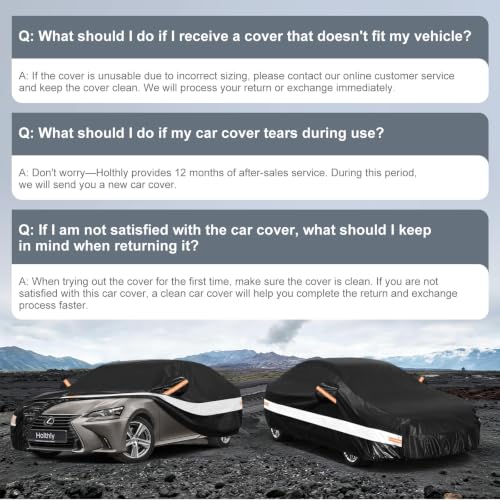 Image of 10 Layers Sedan Car Cover Custom Fit for Lexus GS 220 300 350 450 (1997-2020), Waterproof All Weather for Automobiles, Outdoor Full Cover Sun Rain Dust UV Protection with Cotton. Black
