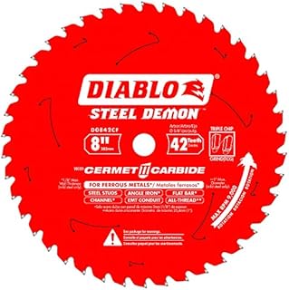 Diablo D0842CF 8-inch Steel Demon 42T Cermet II Carbide Ferrous Metal Saw Blade
