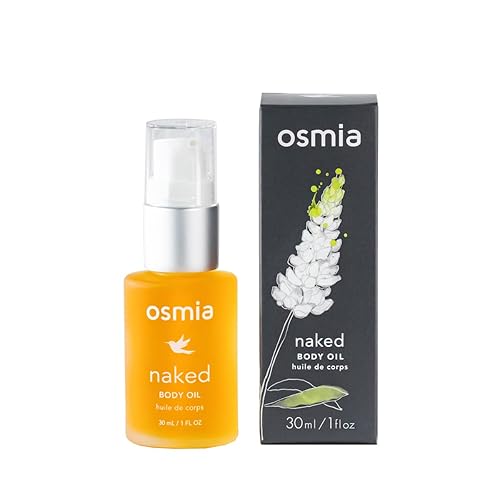 Osmia - Aceite corporal natural desnudo, belleza limpia para una piel saludable (1 onza líquida, 1.0fl oz)