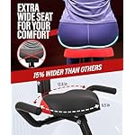 YYFITT 3-IN-1 Exercise Bike with Luminous Digits Display | Folding Stationary Bikes for Home Seniors | Compact Workout Bike with Fully Support Backrest - Wider Seat - 16 Level Magnetic Resistance - Image 5