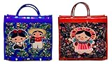 Bolsa de Mercado 2 Pack - Tote Bag - Trendy Mercado Bag - Reusable Grocery Bag - Bolsa de Malla - Mexican Mesh Market Bag 2 Pack