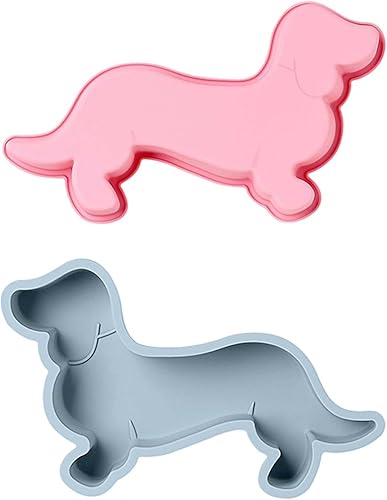 Miniatura 9 de Molde de silicona 3D para hornear, lindo molde para pastel de perro salchicha para cachorros, molde de silicona con forma de animal, molde de