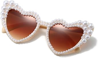 نظارات Xpectrum Pearl Bridal Heart الشمسية، نظارات الزفاف العروس الشمسية، نظارات حزب العازبة للعروس لتكون