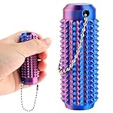 Spiky Grippie Stim Keychain - Color Changing Fidget Roller Keychain for Anxiety & Focus, Silent Stimming Sensory Toy for Adults, Teens - Stress Relief Gift for Friends & Coworkers