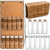 Dicunoy Camping Spice Kit, Travel Spice Bag Pouch, Portable Spice Containers Wallet, Mini Condiment Seasoning Bottle Holder for Outdoor, BBQ, Picnic, Outdoor Cooking Lovers