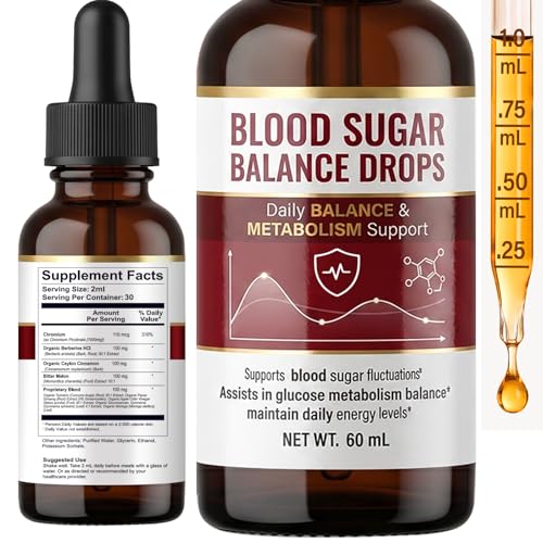 Blood Sugar Complex Supplement - 7-in-1 Formula Liquid Drops with