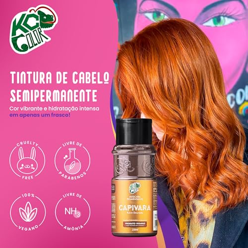 Kamaleão Color – Máscara Pigmentante Semi-Permanente, Capivara - Cores Vibrantes e Hidratação Intens