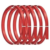 PATIKIL Bamboo Strips for Weaving 7/16' x 10 Ft, 5 Pack Thin Flat Wicker Rattan Cane Reed for Making Basket Webbing DIY Crafts, Red