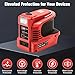 220W Akku Wechselrichter Kompatibel mit Einhell 18V Akku – DC 18V auf AC 220V Wechselrichter Spannungswandler Adapter mit 200LM LED Lampe,DC12V Anschluss,USB,Type C als Notstromaggregat für Camping