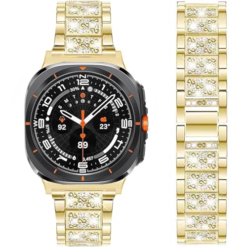 Bracelet Galaxy Watch 7 Ultra 47mm en métal strass élégant et chic