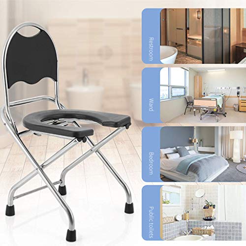 Commode de chevet pliante et tabouret de douche pour handicapé
