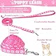 JieyueJewelry 36-teiliges Hundehalsband und Leine, Set mit Schnellverschluss-Schnalle, verstellbar, Pfotenabdruck, Welpenhalsband, weiches Nylon, Haustierhalsband für Welpen, kleine Hunde,