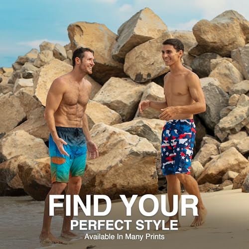 Image of Kanu Surf Men's Big Viper Extended Size Stripe Swim Trunk