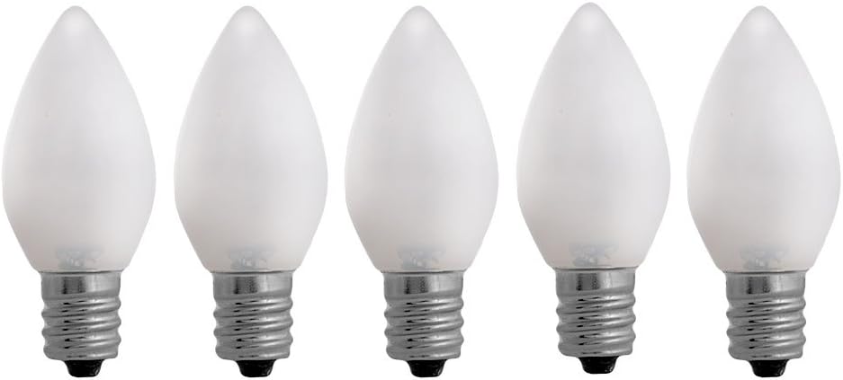 C7 Pink Opaque SMD LED Bulbs - Box of 25 Smooth Pink Retro C7 Replacement Bulbs
