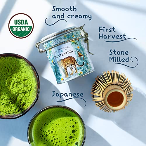 Organic Ceremonial Grade Matcha | Emerald Green, Creamy & Sweet (For A Matcha) | Japanese - First Harvest - Hand Picked - Stone Milled | By Pantenger #TOP2