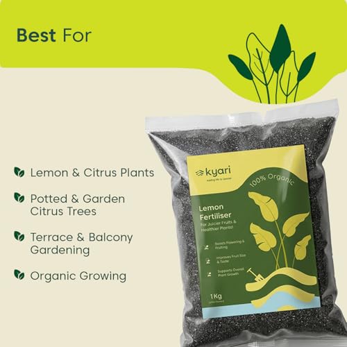 Image of Kyari Lemon Fertilizer for Lemon & Citrus Plants 1kg | Plant Food for Healthy Growth, Greener Leaves & Better Fruiting | Nutrient-Rich Fertilizer for Home Garden Plants