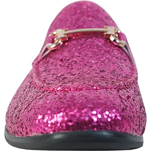 Image of bravo! Men Dress Shoe Prom Slip-on Loafer Lace-up Oxford Cap Toe Metallic Glitter for Wedding Prom Black Blue Green Gold Pink Pewter Purple Silver Red