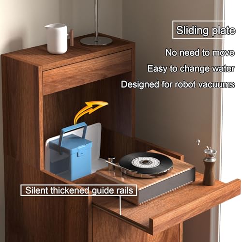 Robot Vacuum Storage Cabinet Used as Side Table