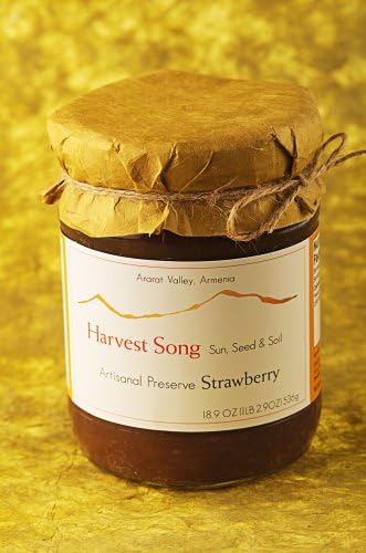 Harvest Song Gourmet 100% Natural Preserve Wild Strawberry, 18.9-Ounce Glass Jars (Pack of 3)