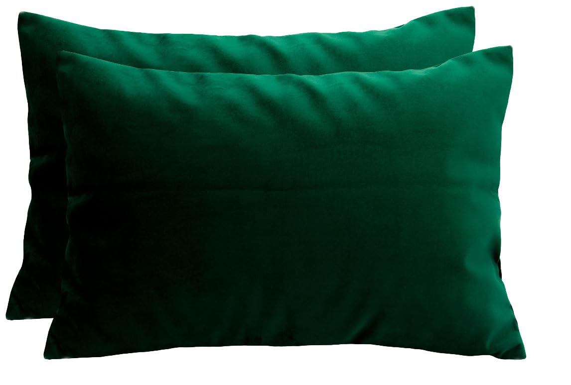 TangDepot 2-Pack Super Soft Velvet Pillow Covers, 20x20 Grass Green — view 130
