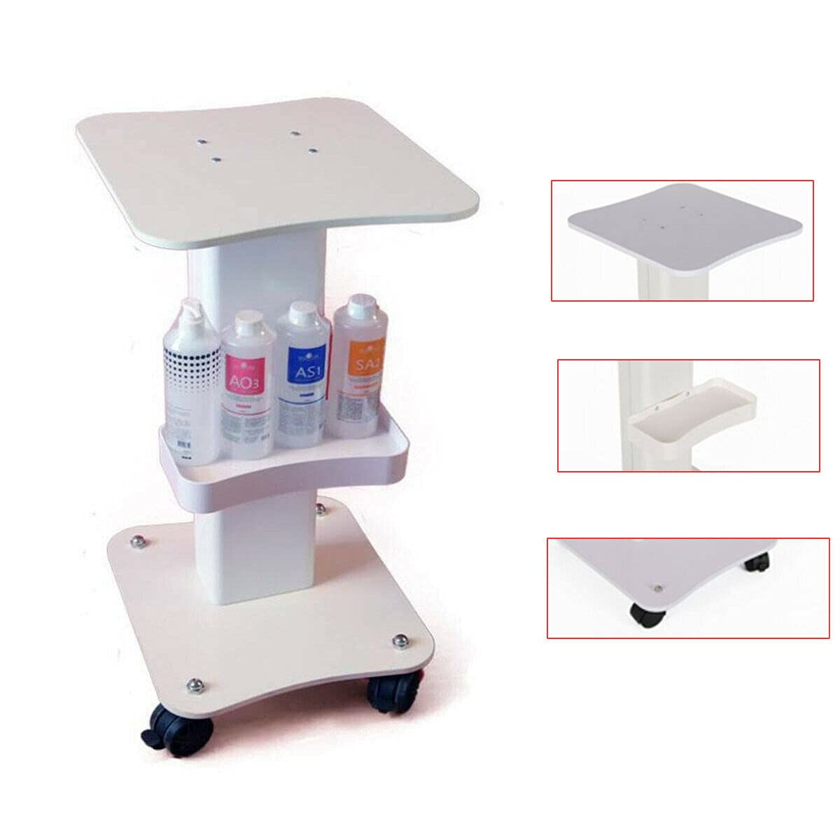Beauty Cart Beauty Trolley Cart Salon Trolley Cart Rolling Cart With Wheel Salon Spa Stand Tray For Beauty Salon Machines 27.1"X14.9"X13.7" 132Lbs : Beauty & Personal Care