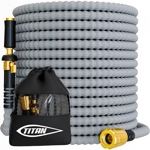 Titan Flexible Garden Hose 65FT - ultra lightweight, kink-free