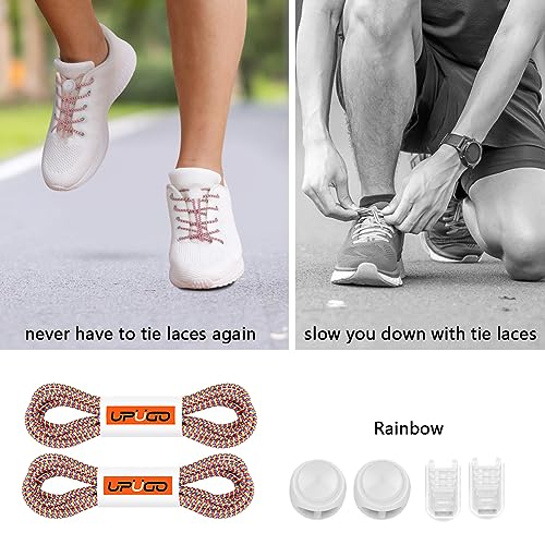 Image of UpUGo Elastic Shoe Laces, No Tie Shoe Laces Tieless for Kids, Adults, Elderly, One Size Fit All