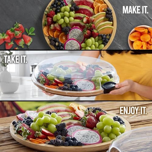 Tabla Portátil de Madera para Frutas Snacks y Bandejas de Cumpleaños 6