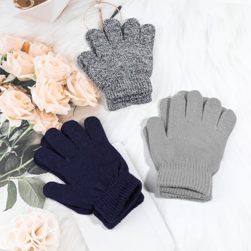 Image of ONESING 6 Pair Baby Gloves Toddler Gloves Toddler Winter Gloves Kids Gloves Winter Stretchy Knit Gloves for Kids Boys Girls