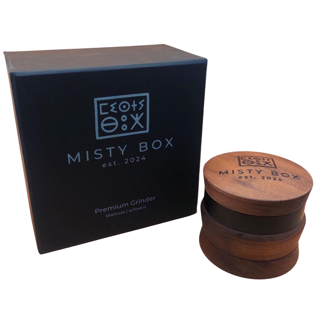 Premium Grinder, 4-teiliger Crusher aus edlem Holz | robuster und langlebiger 67mm Holzgrinder | ideal als Geschenk