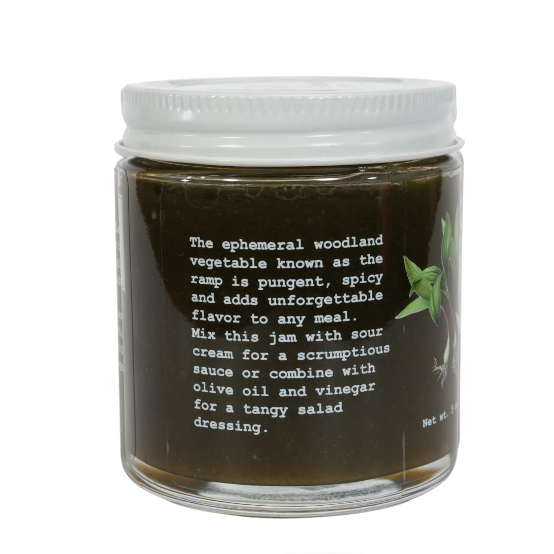 Smoke Camp Crafts Wild Garlic Ramp Jam 5 Oz Appalachian Gourmet Food Made from West Virginia Grown Wild Leeks