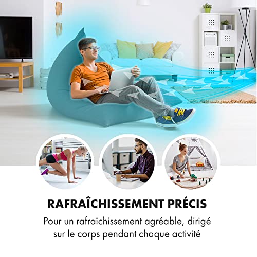 Klarstein Rafraichisseur d'Air Mobile, Refroidisseur d'Air par Evaporation 4-en-1, Mode Nuit Silencieux, Humidificateur, Refroidisseur Portable, Ventilateur Glacon 7L, 65W, Débit d'Air 330m³/h, Blanc - Image 3