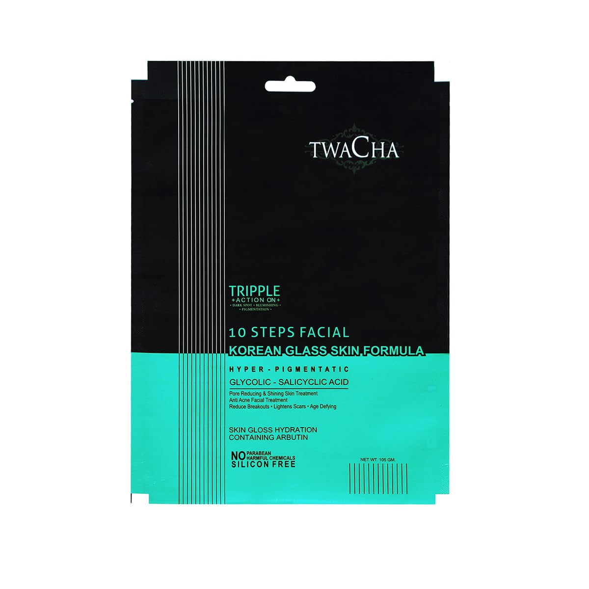 Twacha 10 Steps Facial Kit For KOREAN GLASS SKIN With Glycolic - Salicyclic Acid Instant Brightening Replenishing Glowing Skin Remove Patchy Pigmentation & Get Younger Firmer & Glowing Skin