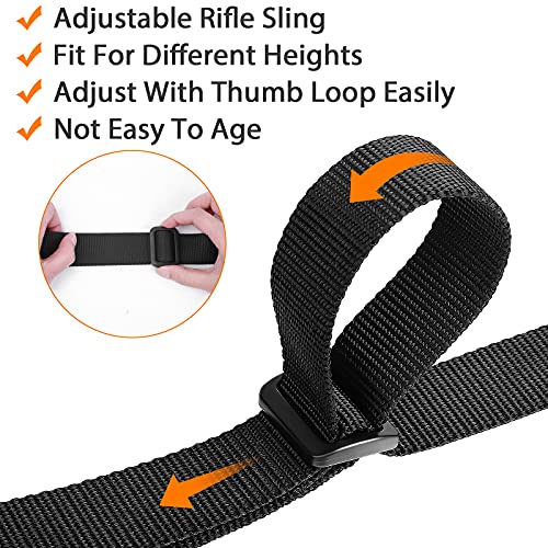Airsson Tactical Rifle Sling: Adjustable Traditional Sling, 2 Point Quick Adjust Rifle Strap With Swivels, 2 Point Sling With D Ring Loop For Hunting #TOP1