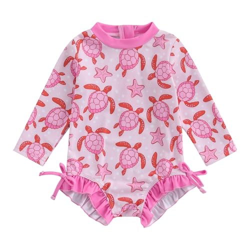 Image of Socutebabe Baby Girl 4th of July Swimsuit Baby Girls One Piece Swimsuit Romper Popsicle Bathing Suit Girl Beach Rash Guard