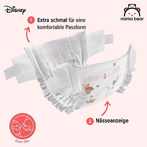 Amazon-Marke: Mama Bear Disney Ultra Dry Windeln Größe 2 (3-6 kg), Weiß, 84 Stück (1-er Pack)