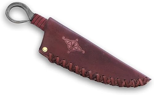 Miniatura 6 de Toferner Celtic Eye 1- Cuchillo forjado a mano - Deportes - Funda de cuero genuino hecha a mano - Hoja endurecida - Vintage- Colección de arte -