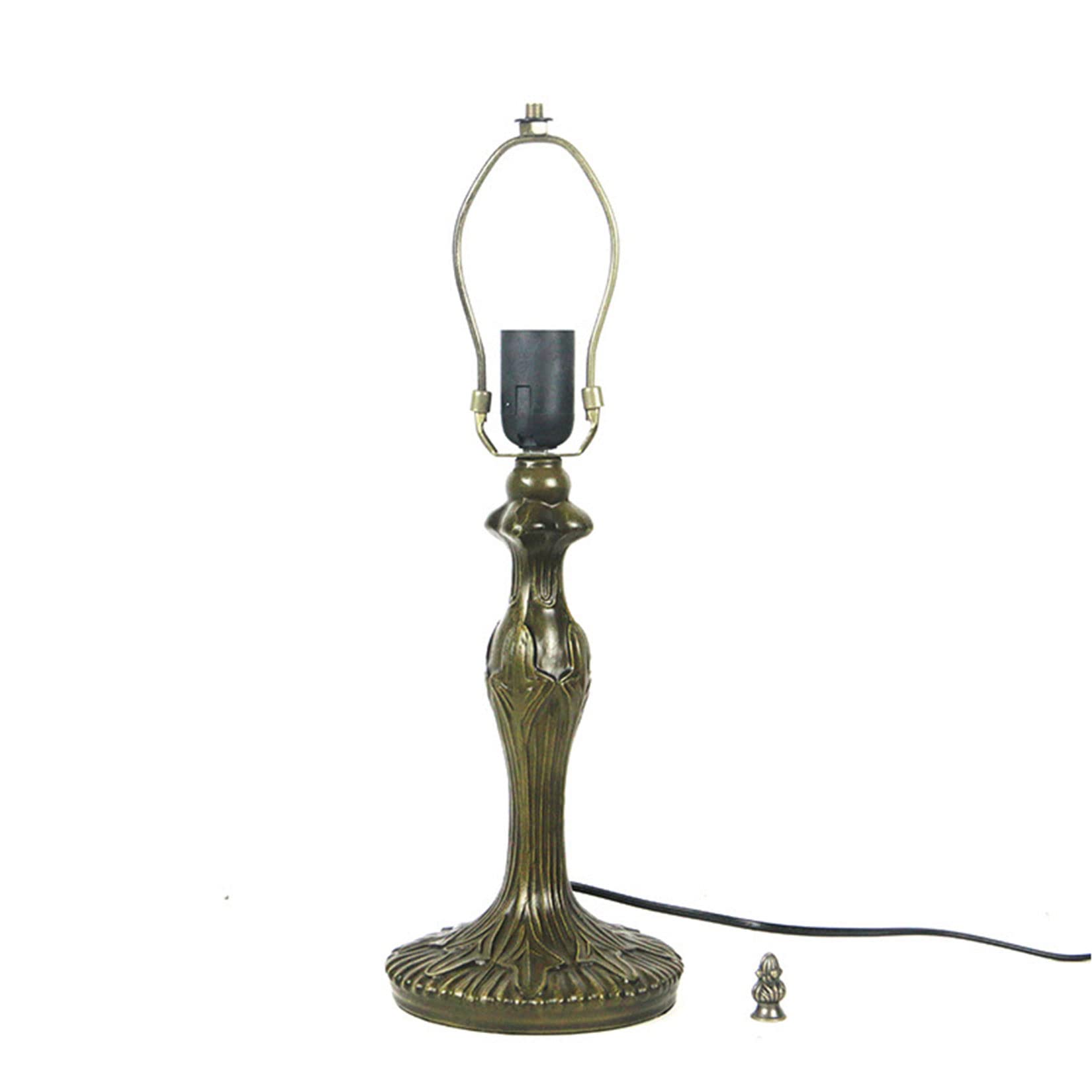 BOTOWI Tiffany 18 Inch Height Table Lamp Base Replacement, Only Alloy Lamp Base No Shade Only Match with 12 Inch Tiffany Stained Glass Shade