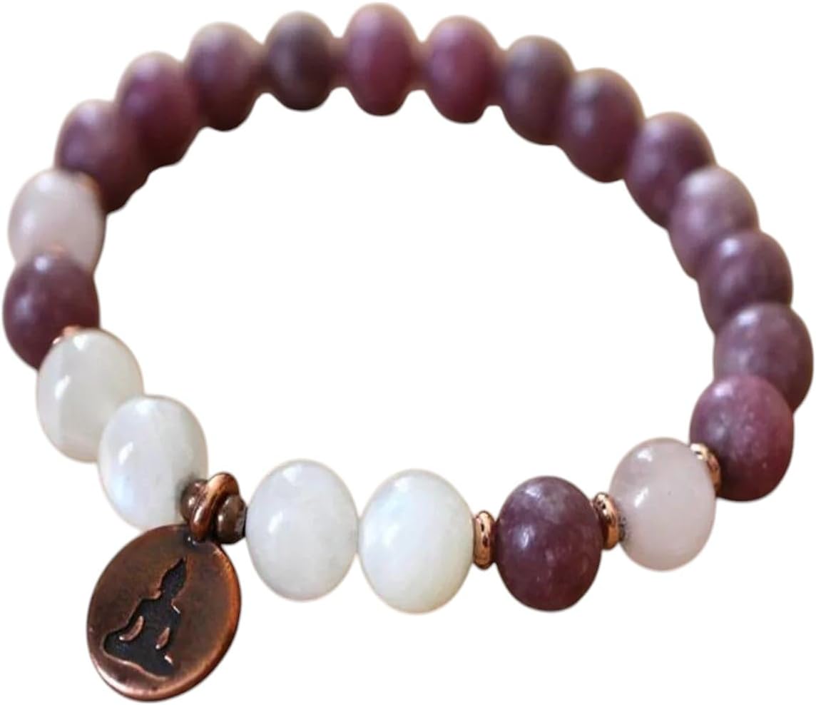 New 2025 8Mm Lilac Buddhist Bead Bracelet Women Eco-Friendly Handmade Wrap Men Bangle Unisex Mala Jewelry Gift Fashion Trendy Accessories Creative