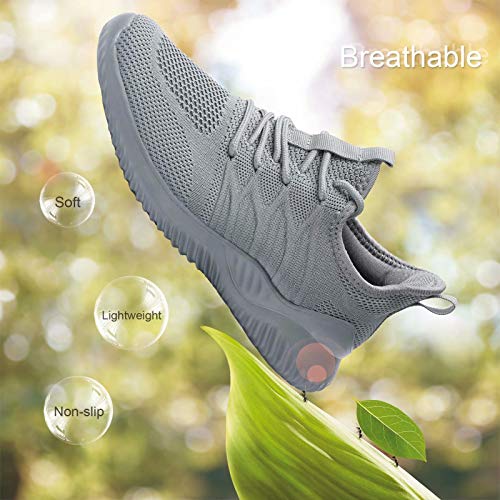 Image of KEEZMZ Womens Ladies Walking Running Shoes Slip On Lightweight Casual Tennis Sneakers Clothes Shoes