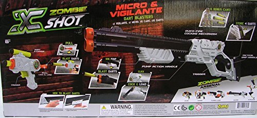 X-SHOTゾンビ MICRO & VIGILANTEセット 限定色 缶付 新品 Zuru X-Shot Zombie Vigilante And Micro Dart Blaster Shootout Set