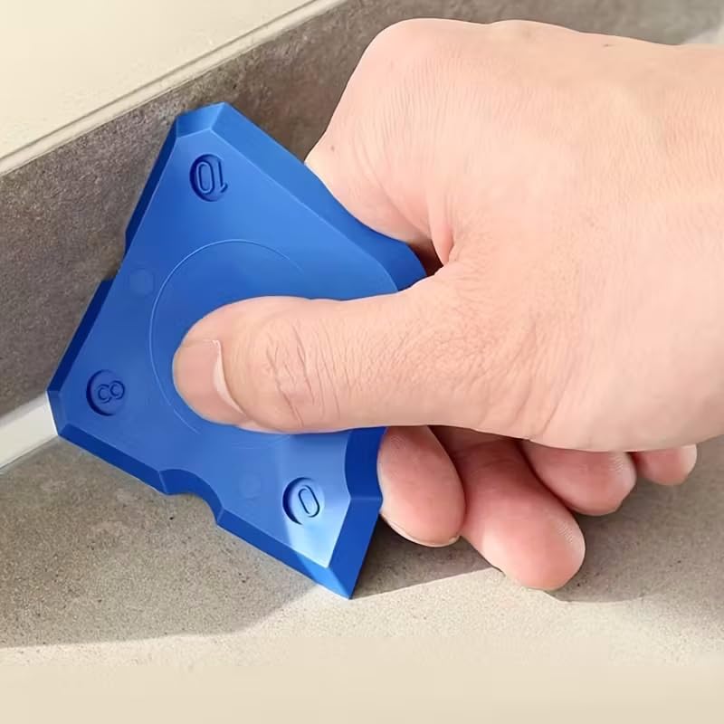 4pcs/set Multi-Function Silicone Sealant Applicator, Scraping Board Set, Caulking Tool, Home Improvement Essentials, Blue