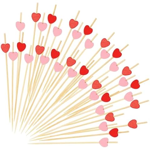 200 Heart Shaped Cocktail Toothpicks for Parties Cover