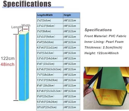 Outdoor Basketball Pole Padding - Waterproof Square Protective Pads for Player Safety, Durable Impact Resistance for Playground Use, Essential Basketball Equipment