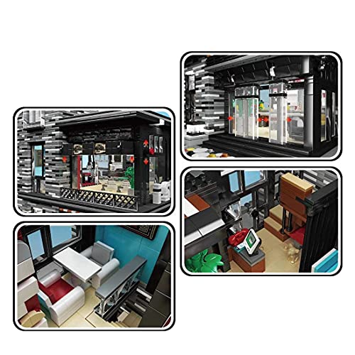 n.g. Wohnkultur City Bar Haus Bausteine Baukasten Modulare Gebäude Bauspielzeug Kompatibel mit Lego Haus (3992 Stück) – Bild 6