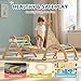 Duwenem Pikler Triangle Set, 10in1 Toddler Climbing Toys Indoor, Montessori Kids' Indoor Climbers & Play Structures with Arch&Ramp&Ladder, Indoor Baby Climber for Montessori Toys