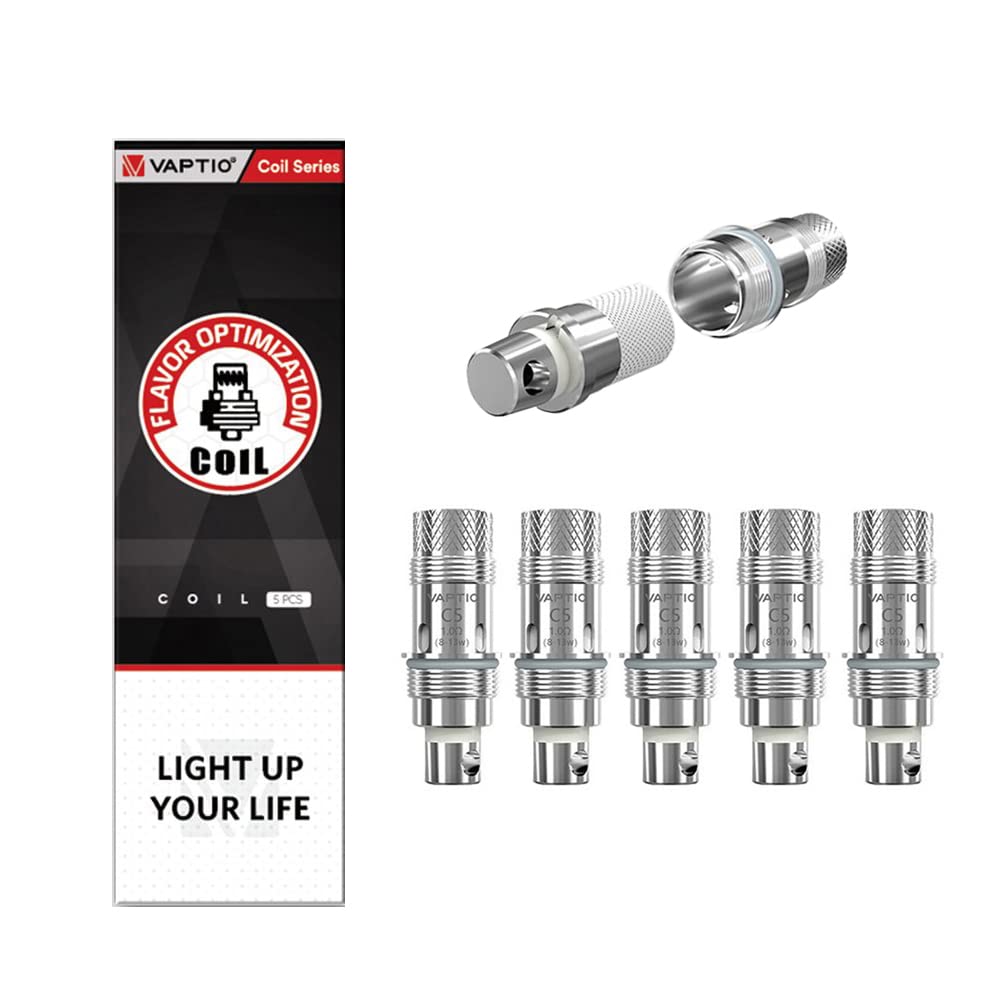 Original Vaptio Coil Cosmo C5 Resistance 1.0 Ohm 5PZ per Pack Suitable for  Cosmo 2 Kit No E Liquid No Nicotine: Amazon.de: Electronics & Photo