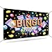 Mocsicka Bingo Night Backdrop Banner Billiards Winning Ball Gold Coins Game Time Party Supplies Background Cake Table Decoration Photography Backdrop