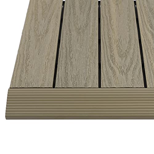 NewTechWood 1/6 ft. x 1 ft. Quick Deck Composite Deck Tile Straig...